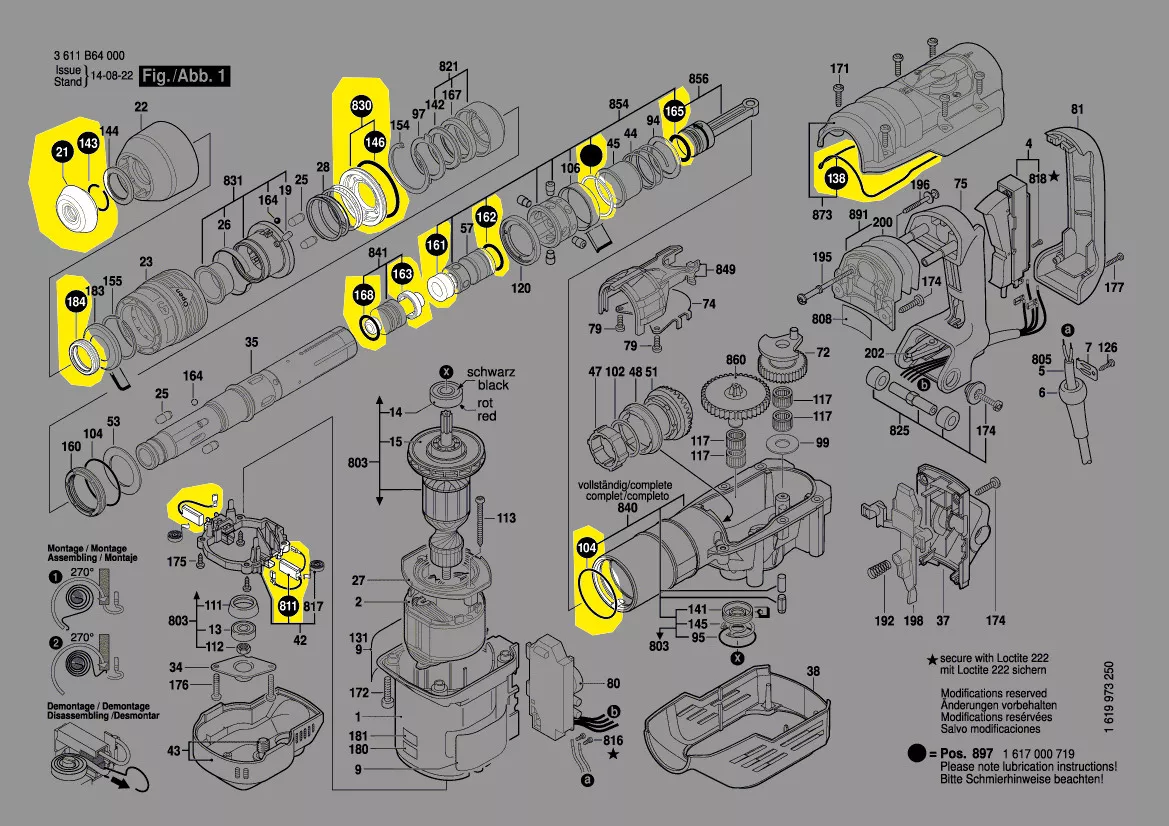 Kit entretien réf. 1 617 000 719 Bosch